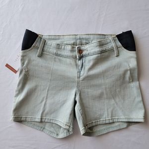 Under Belly Maternity Jean Shorts Isabel Maternity by Igrid & Isabel Side Panels